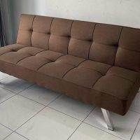 Sofa bed nâu bố ໂຊຟາເບດ ນ້ຳຕານຜ້າແຄນວາສ