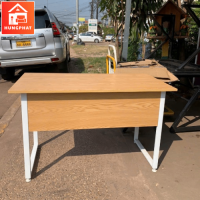 Bàn chữ U ốp lưng ໂຕະຮູບ U ມີແຜ່ນບັງຫຼັງ
