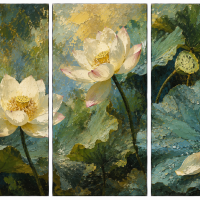 Combo 3 ຮູບຕິດຝາ 40x85cm 316